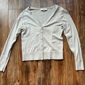 Loft Heathered Beige Cardigan